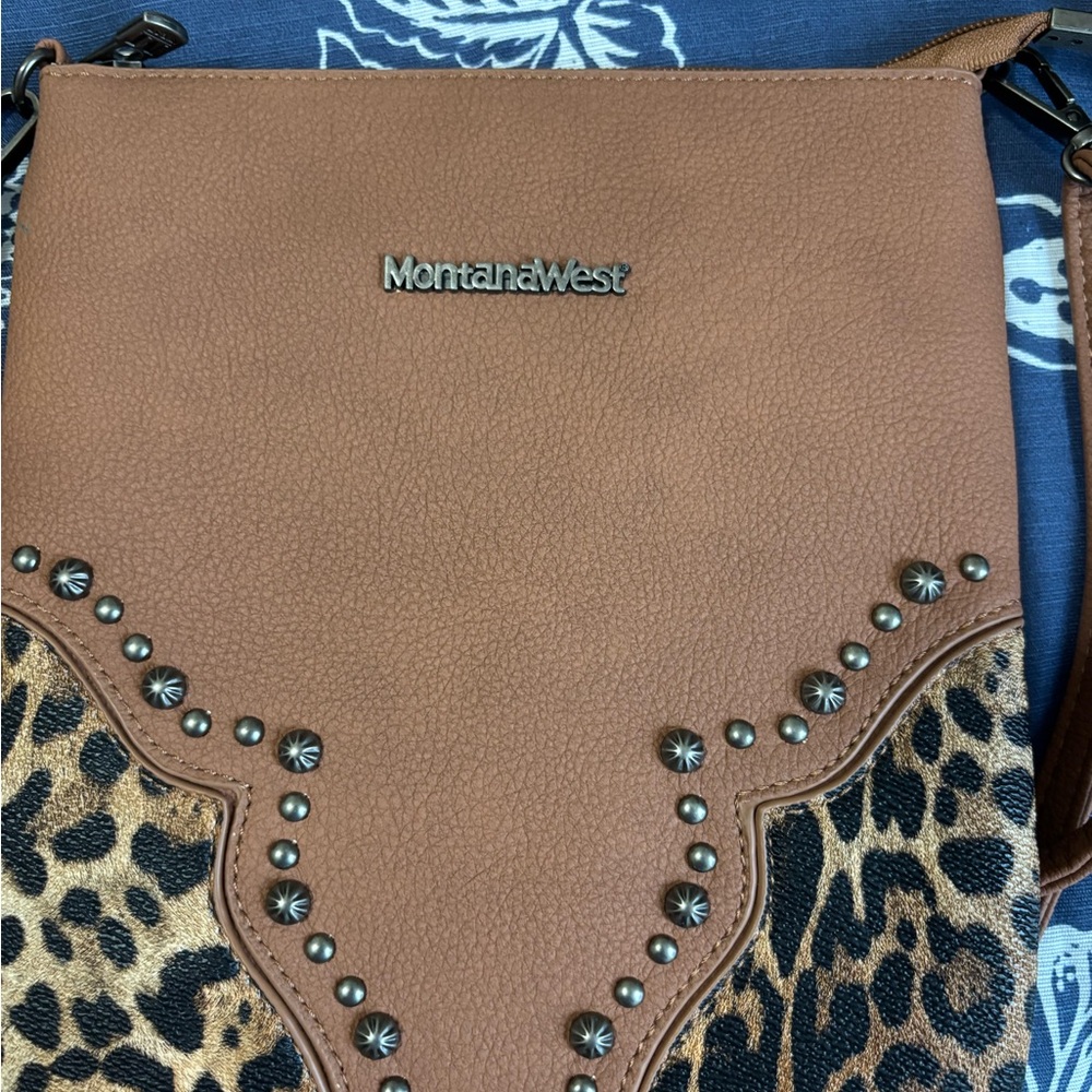 Montana West leopard and tan purse